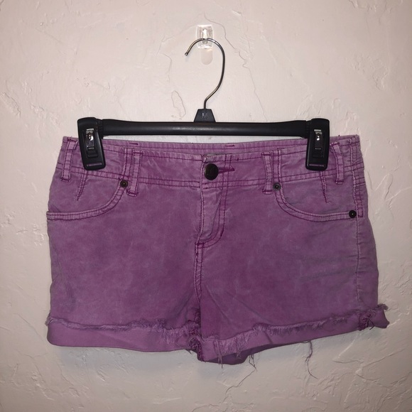 Free People Purple Corduroy Shorts - Picture 2 of 4